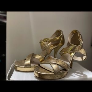 Michael Kors Gold Sandals 4in